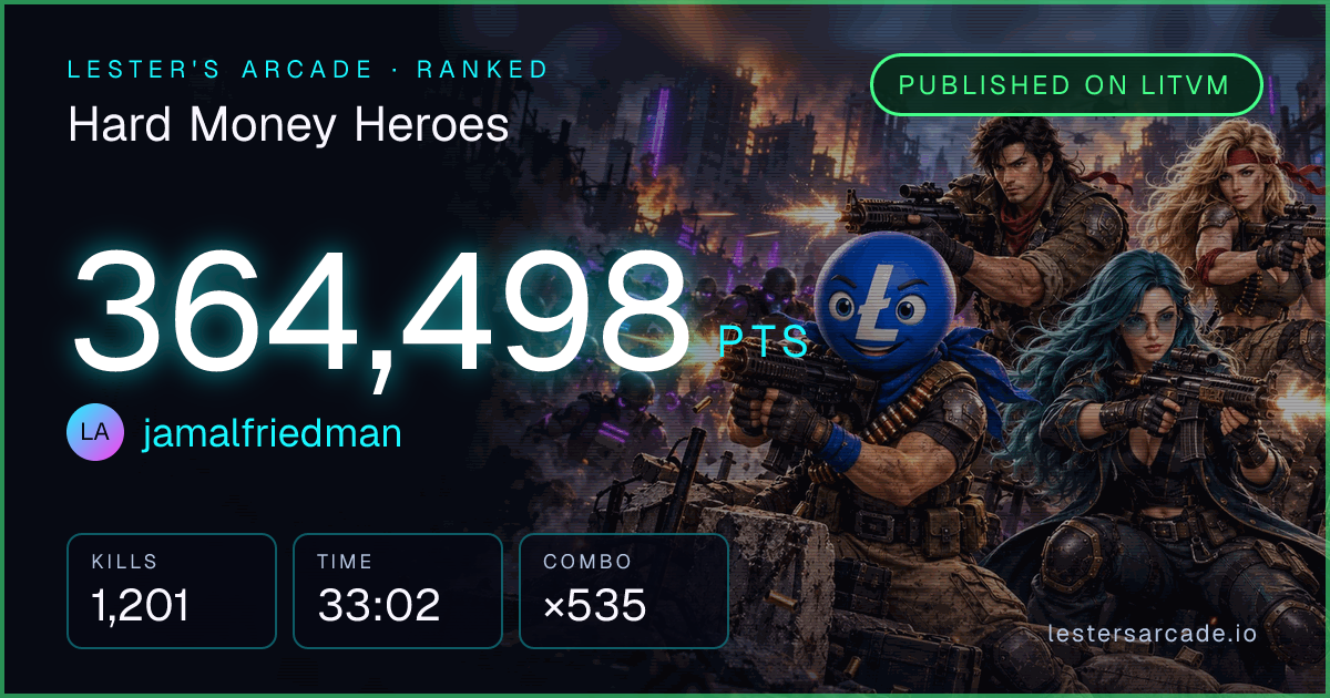 Hard Money Heroes score card: 364,498 points by jamalfriedman