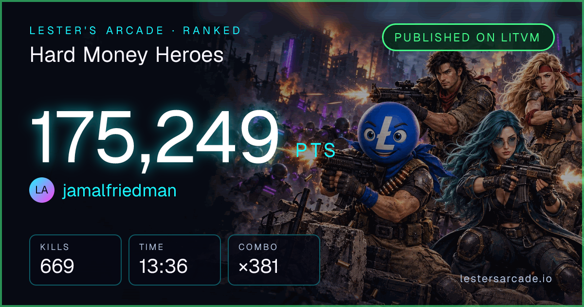 Hard Money Heroes score card: 175,249 points by jamalfriedman